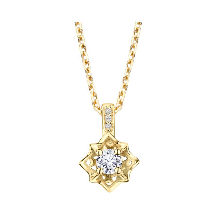 Pendentif Mauboussin Ma Reine d'Amour n°2 en or jaune et diamants